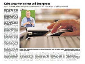 Artikel Promenaden Express Oktober 2015 - Keine Angst vor Internet und Smartphone